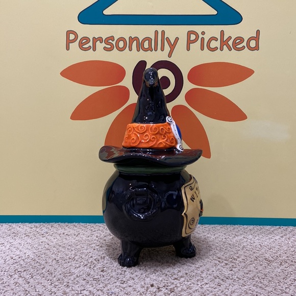 Blue Sky Clayworks CAULDRON WITH WITCH HAT Canister - Picture 6 of 11